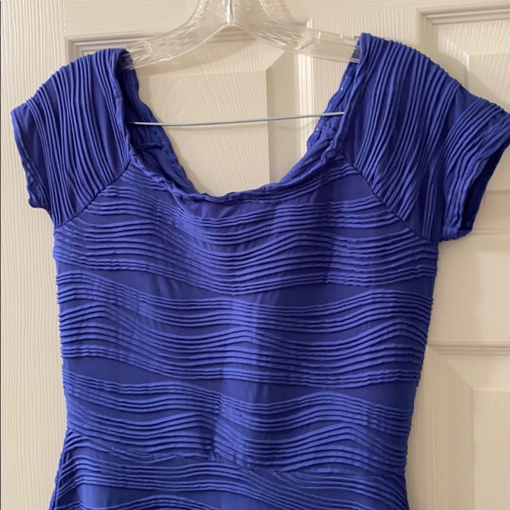 🔷🌀💙 Beautiful Blue Patterned, Cap Sleeve Dress